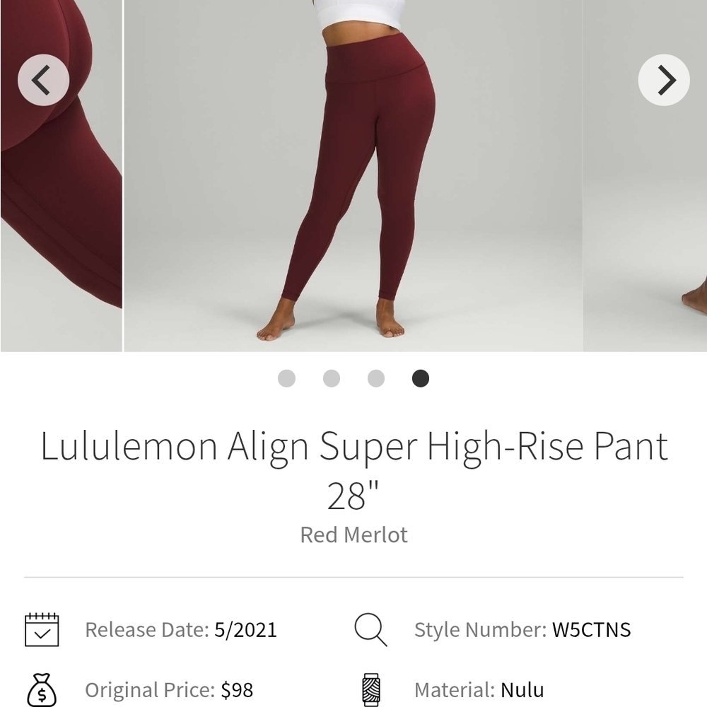 lululemon athletica Align High-Rise Leggings in Red Merlot
